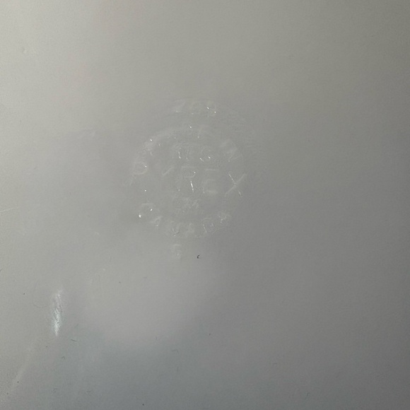 Vintage Pyrex White and Green Pie Plate - Picture 5 of 7